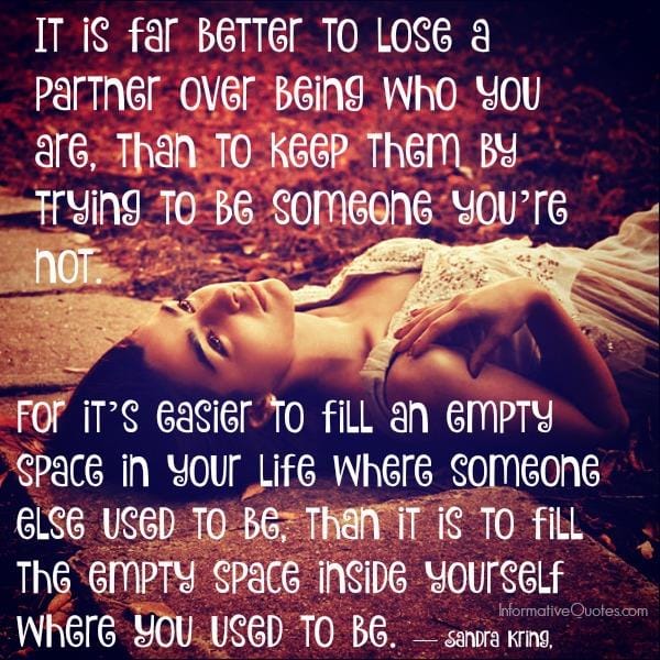 Losing a partner over being who you are