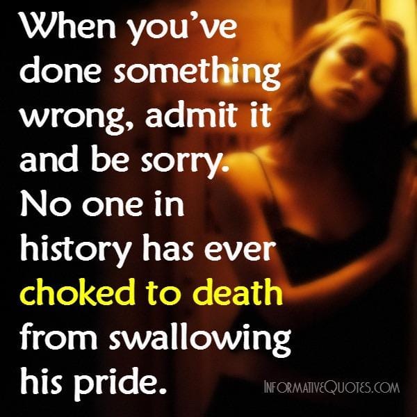 When you’ve done something wrong