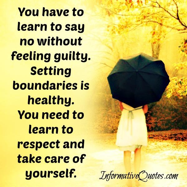 Saying no without feeling guilty about it