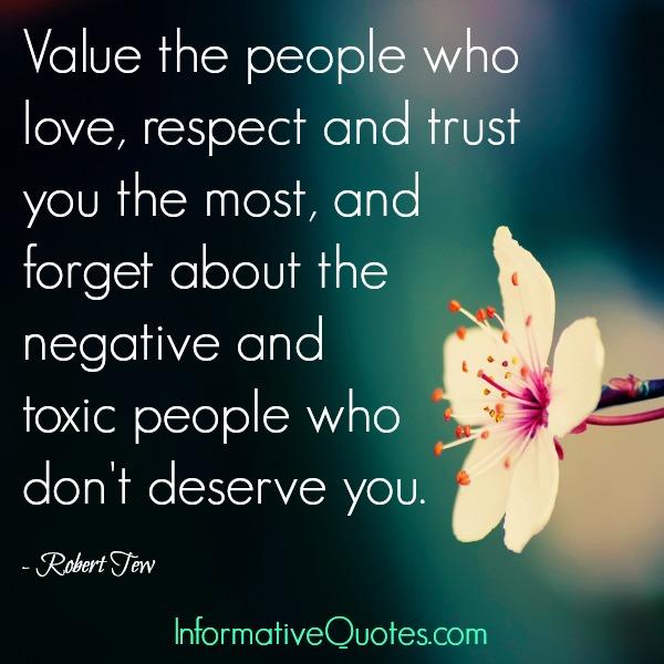 Toxic & negative people don't deserve you