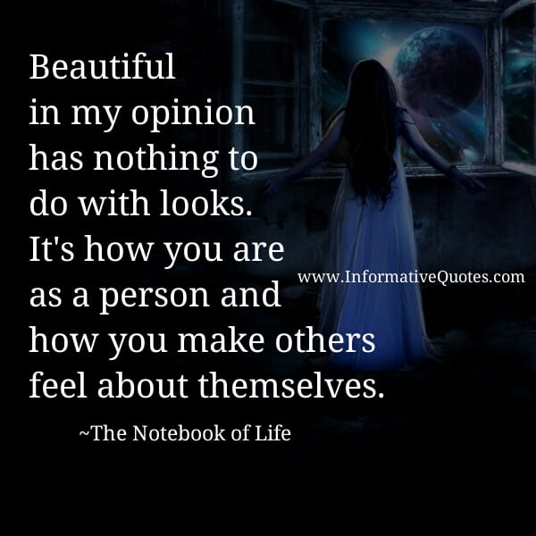 Beautiful has nothing to do with looks