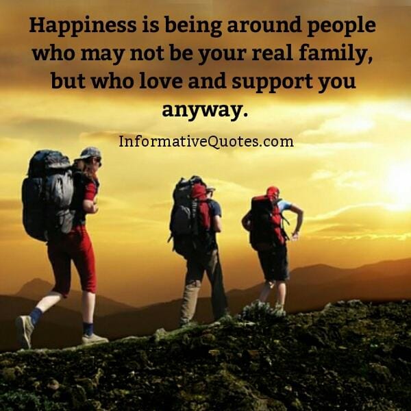 Being around people who may not be your real family