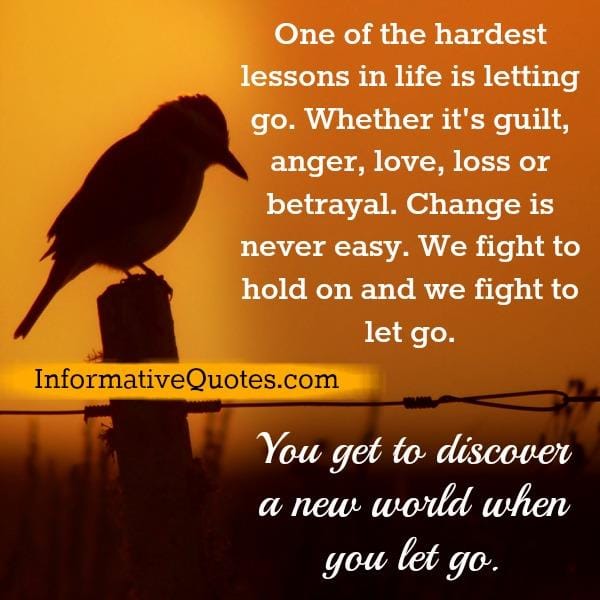 Change is never easy in life