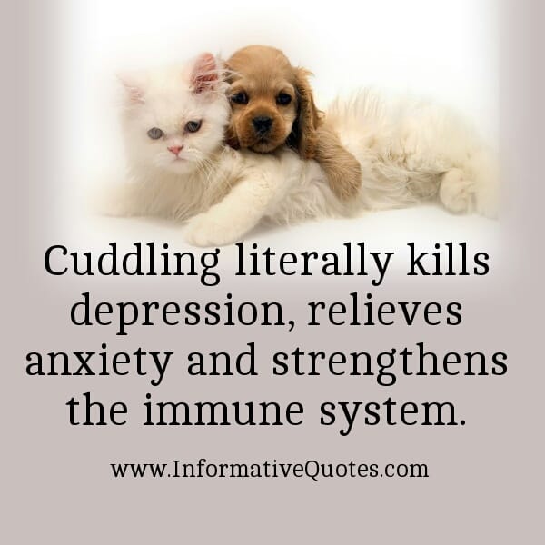 Cuddling literally kills depression