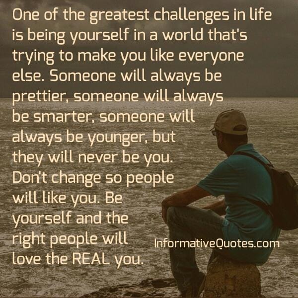Don't change so people will like you