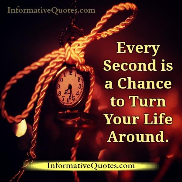 Every second is a chance
