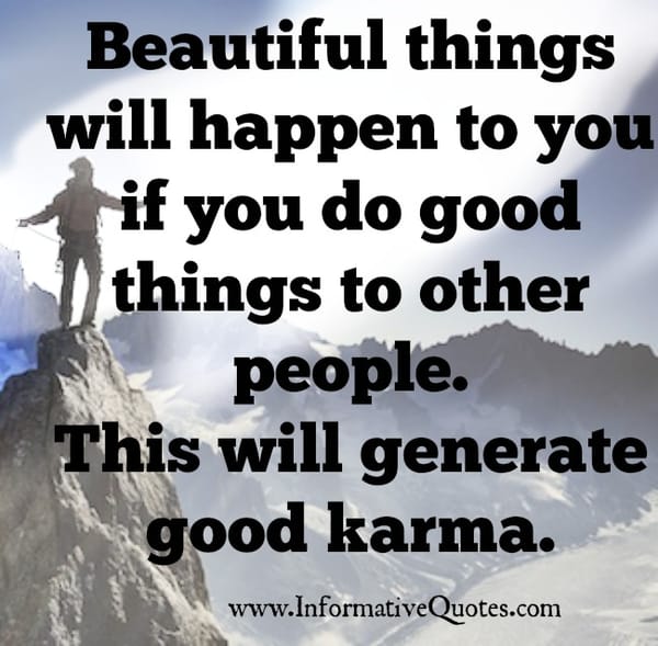 How to generate Good Karma?
