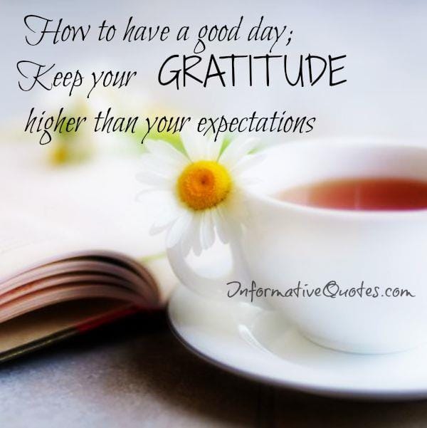 How to have a good day?