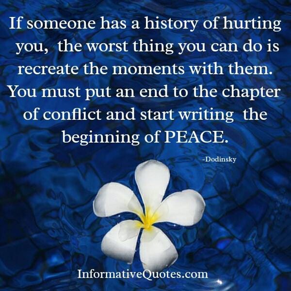 If someone has a history of hurting you