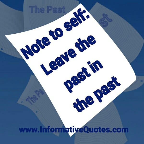 If you live in the past