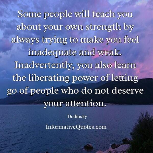 Letting go of people who don't deserve your attention