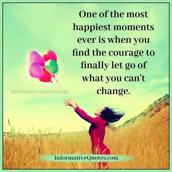 Letting go of what you can't change