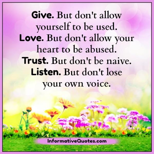 Listen, but don't lose your own voice