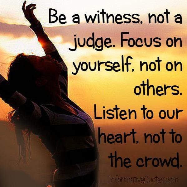 Listen to our heart, not to the crowd