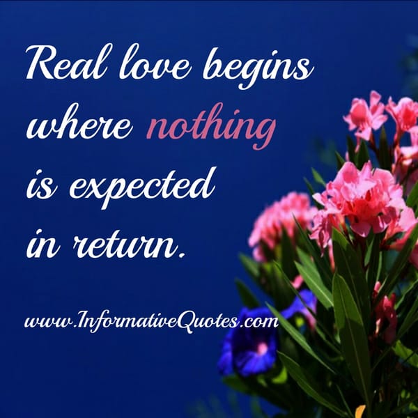 When real love begins?
