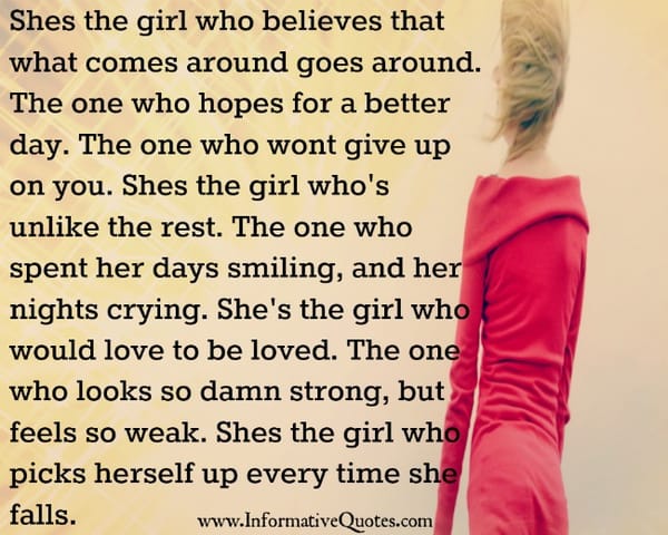 She's the girl who would love to be loved