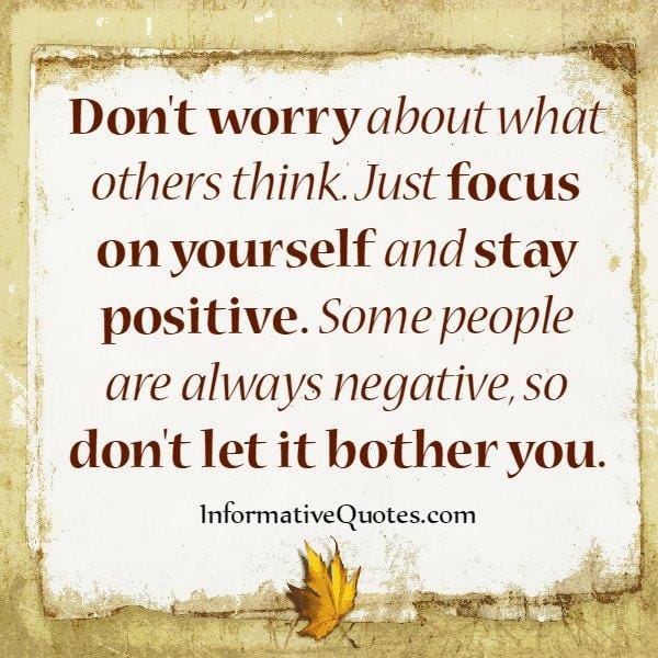 Some people are always negative