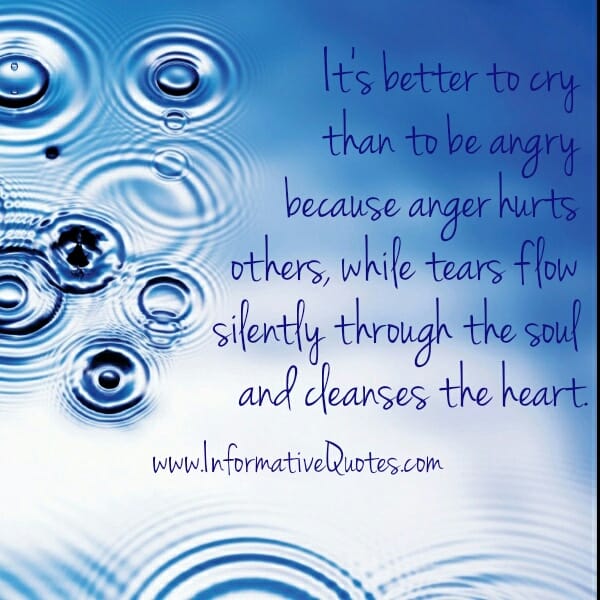Tears flow silently through the soul and cleanses the heart