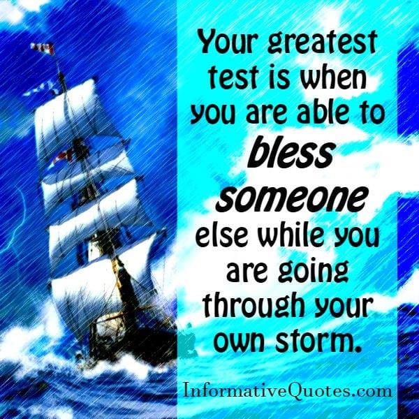 The Greatest test in life