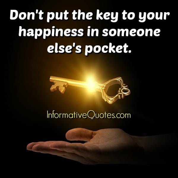 The key to your happiness
