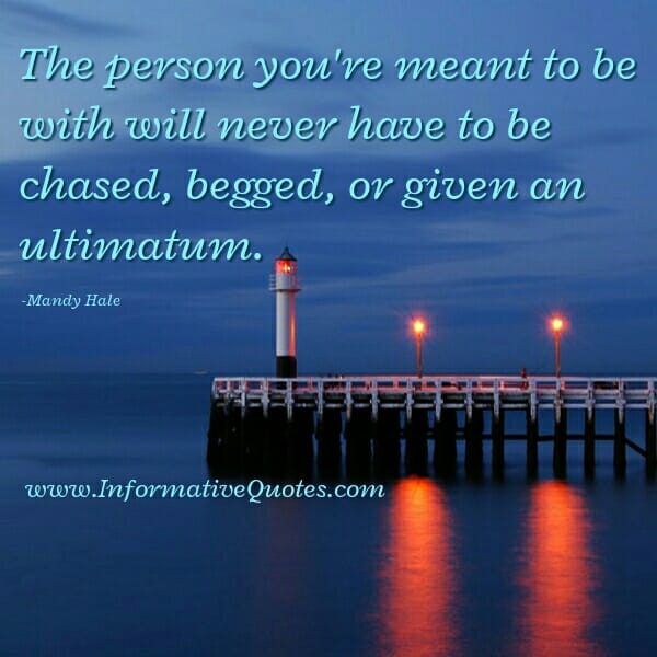 The person you are meant to be with
