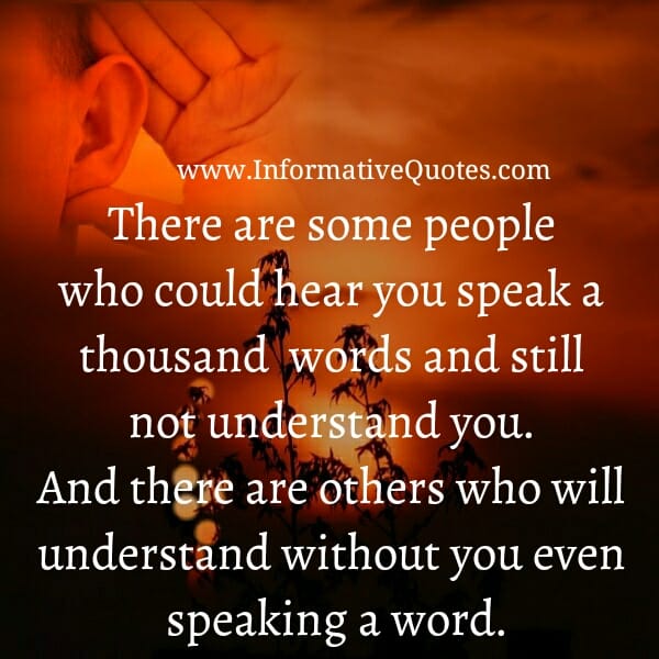 There are people who will understand you