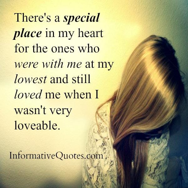 There's a special place in my heart for the ones who were with me