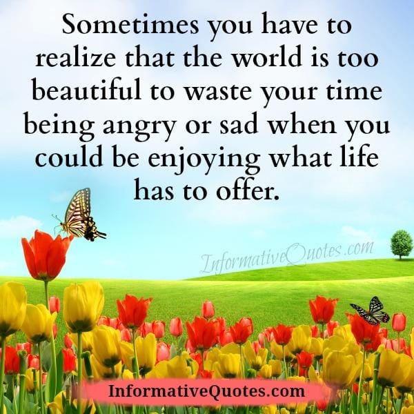Sometimes you have to realize