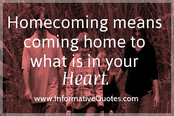 What does homecoming mean?