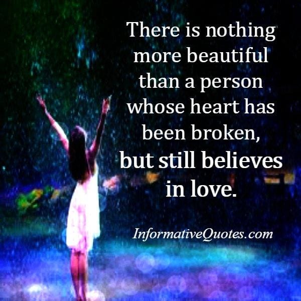 When a person's heart has been broken
