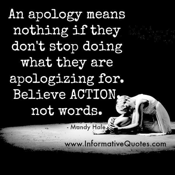 When apology means nothing