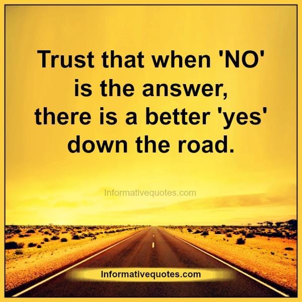When 'NO' is the answer
