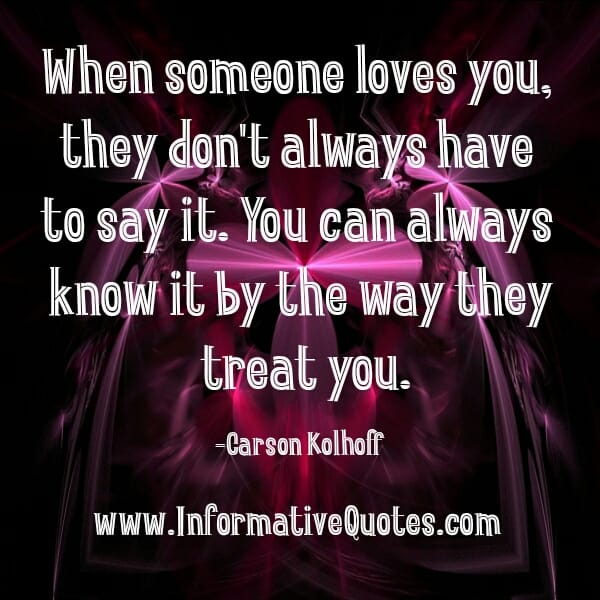 When someone Loves you
