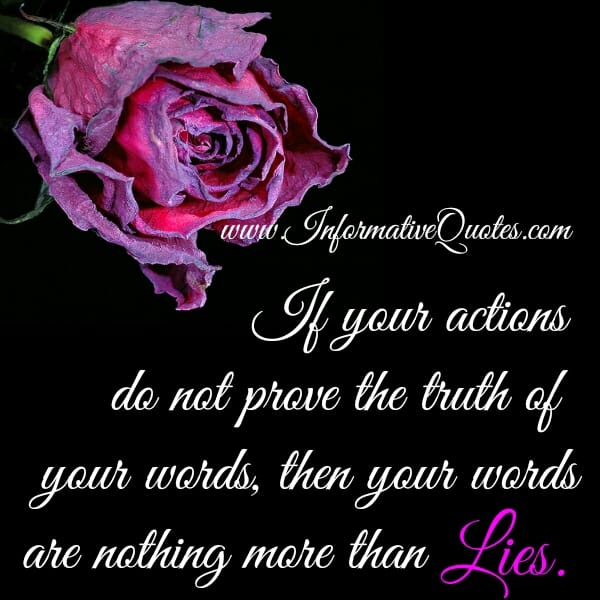 When your words are nothing more than Lies