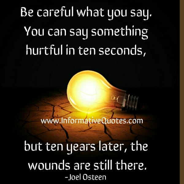 You can say something Hurtful in 10 seconds