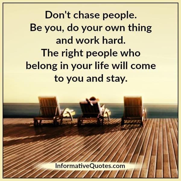 Be you! Do your own thing & work hard