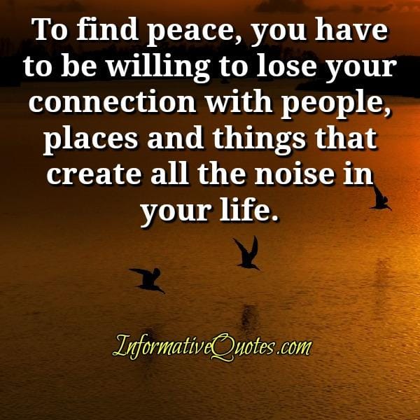 How to find peace in your life?