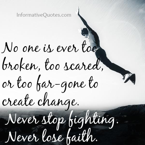 No one is ever too broken