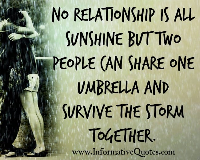 No relationship is all sunshine