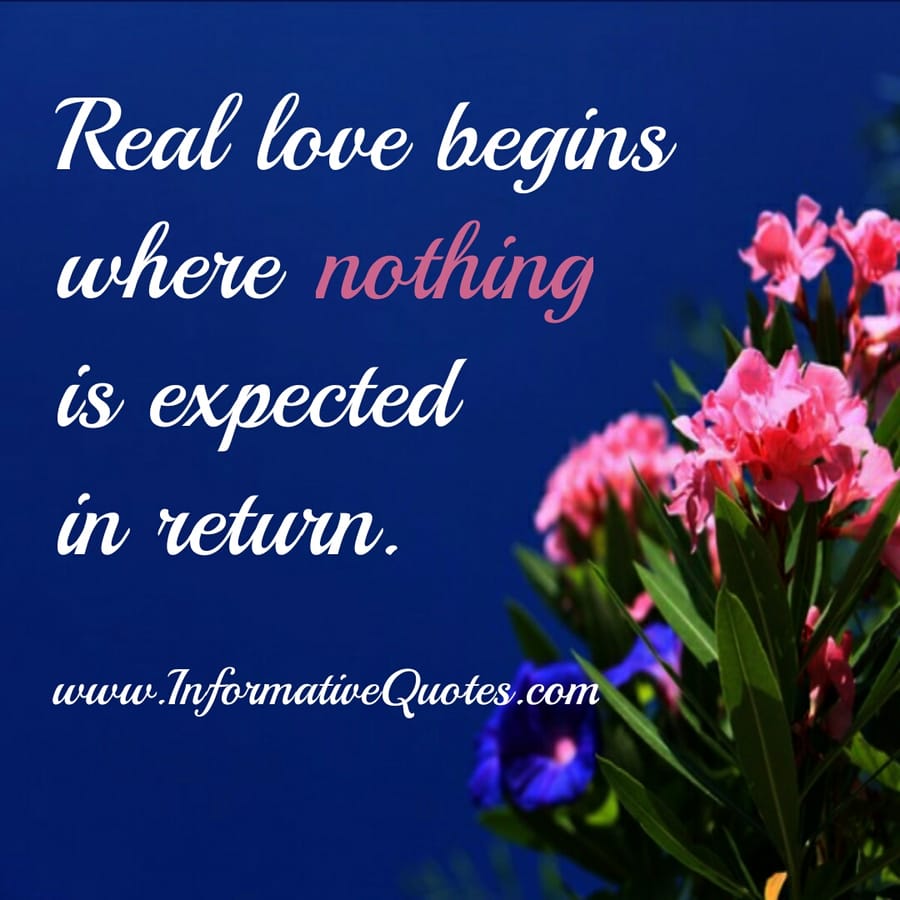 When real love begins?