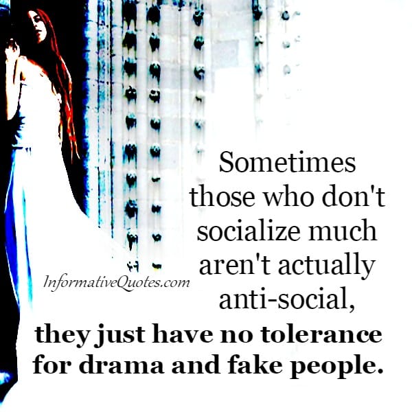 Those who don't socialize much