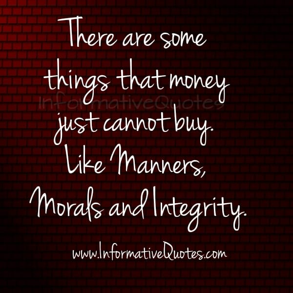 Which things money can't buy?