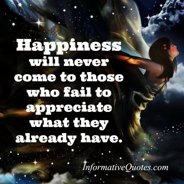 Why happiness doesn't come to you?