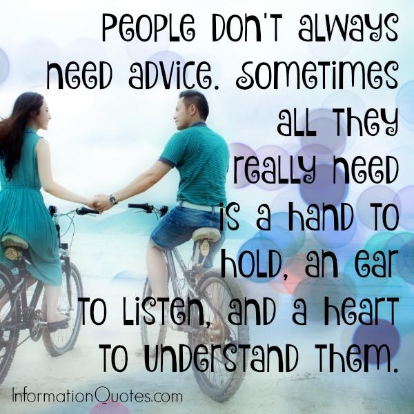 People only need a heart to understand them